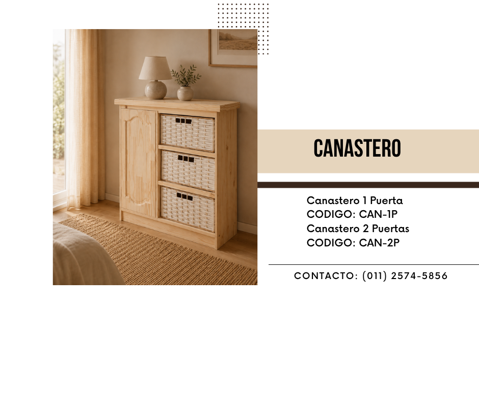 Canastero de pino
