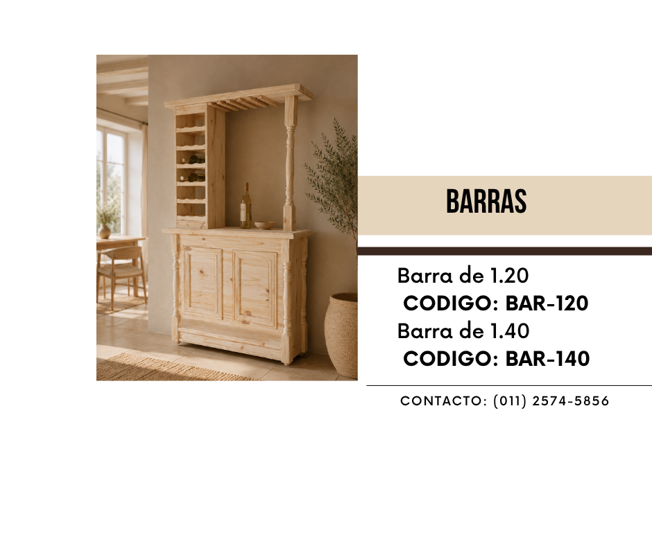 Barras de pino